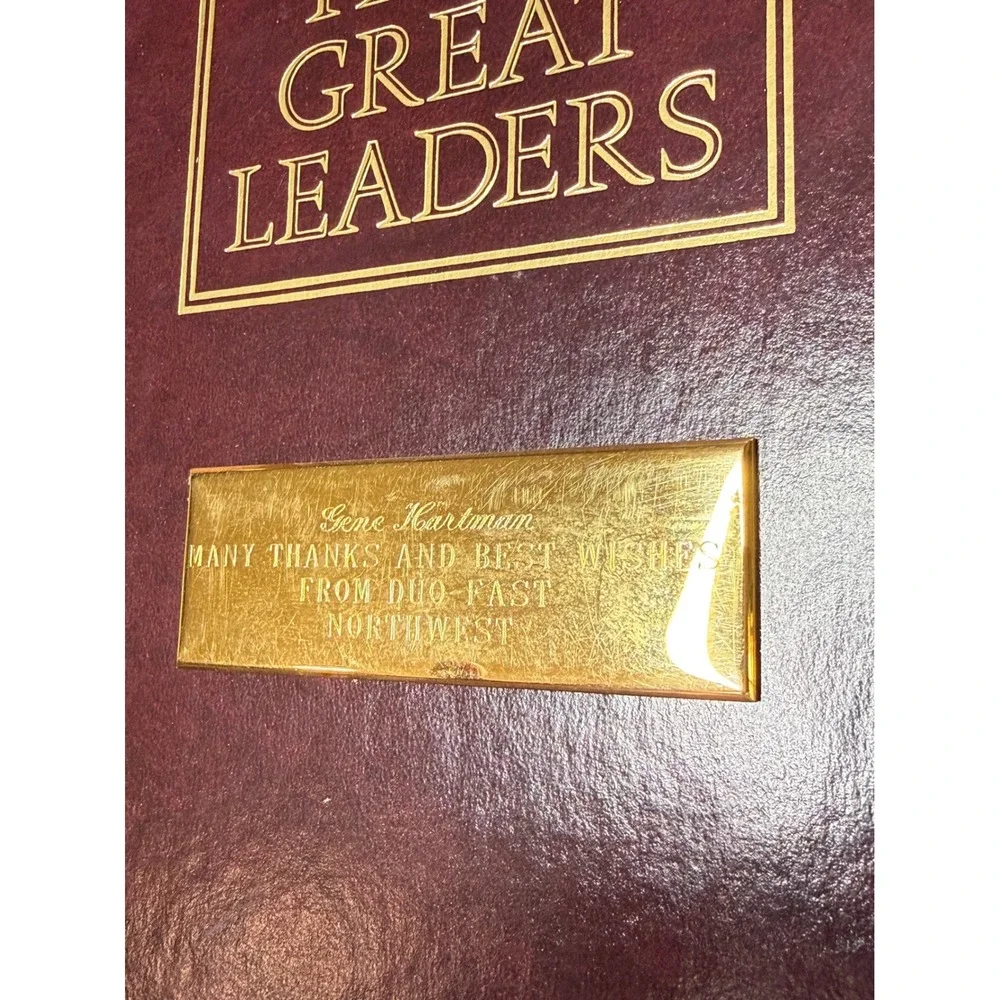Great Quotes From Great Leaders Hardcover 1990 Peggy Anderson Burgundy Gold